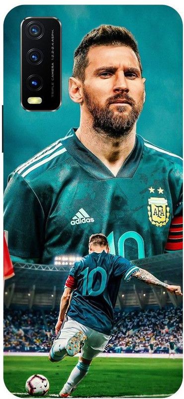 THE NARAYANA COLLECTIONS Back Cover for VIVO Y20A-V2052-V2054-LIONEL,MESSI,FOOTBALL,SPORTS  (Multicolor, Hard Case, Pack of: 1)
