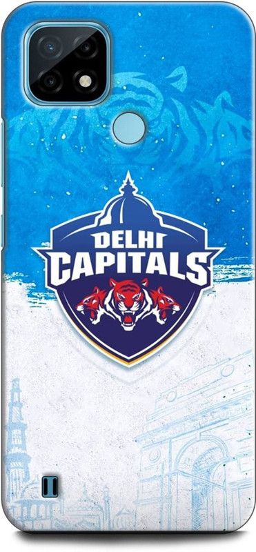 INDICRAFT Back Cover for Realme C21Y, RMX3261 IPL, DELHI CAPITALS, SPORTS, JERSEY, CRICKET  (Multicolor, Dual Protection, Pack of: 1)