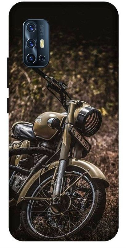 SSMORYA Back Cover for Vivo V17 Classic Bike Printed Back Cover  (Multicolor, Waterproof, Pack of: 1)