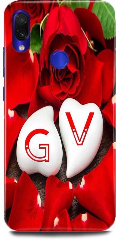 MP ARIES MOBILE COVER Back Cover for Redmi Y3/M1810F6I,G Loves V Name,G Name, V Letter, Alphabet,G Love V NAME  (Multicolor, Hard Case, Pack of: 1)