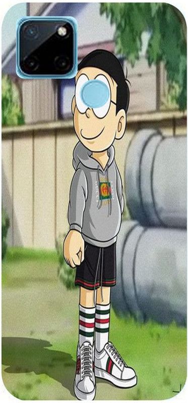 Golden Mask Back Cover for Sky Hawk Back Cover For Realme C21Y The Nobita  (Multicolor, Waterproof, Silicon, Pack of: 1)