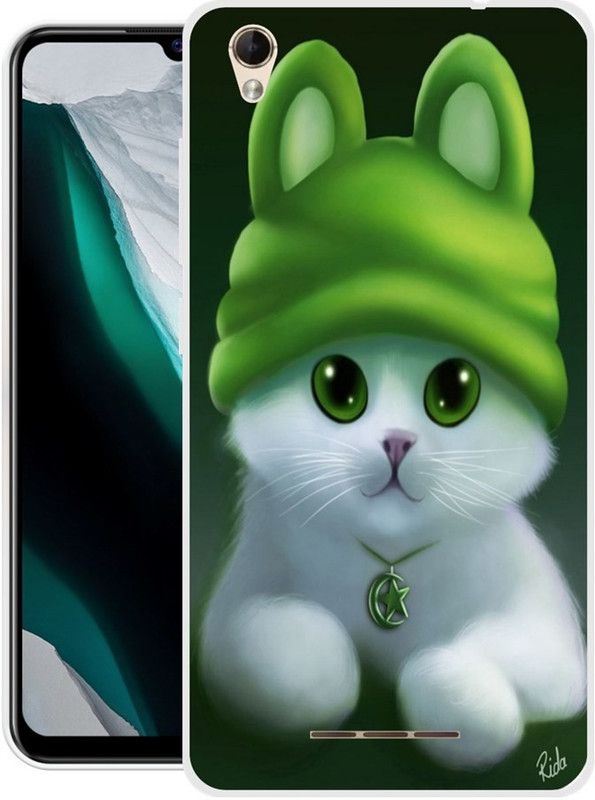 RJ14 (Online) Back Cover for Lava Z60  (Green, White, Grip Case, Silicon)