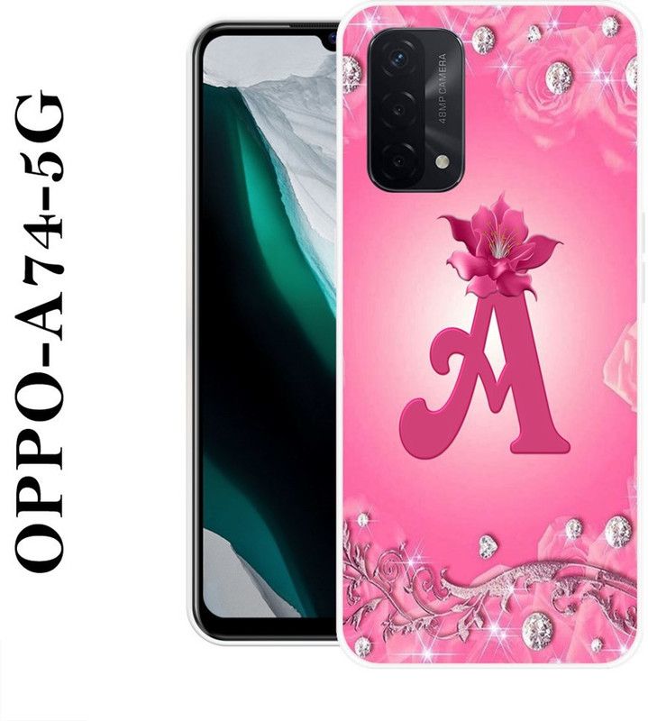 BAGRA Back Cover for Oppo A74 5G  (Pink, Grip Case, Silicon)