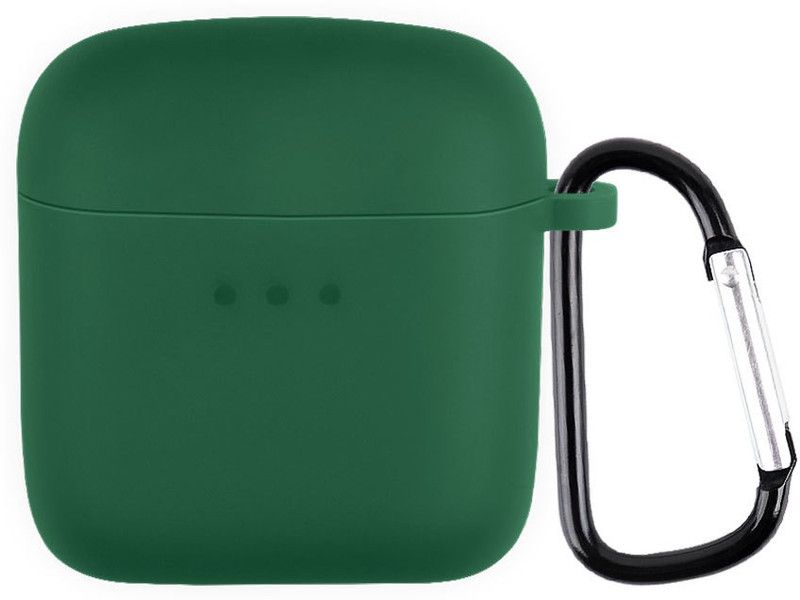 KHR Pouch for boAt Airdopes 131 Silicon Cover With Key Chain (Green)  (Green, Dual Protection, Silicon, Pack of: 1)