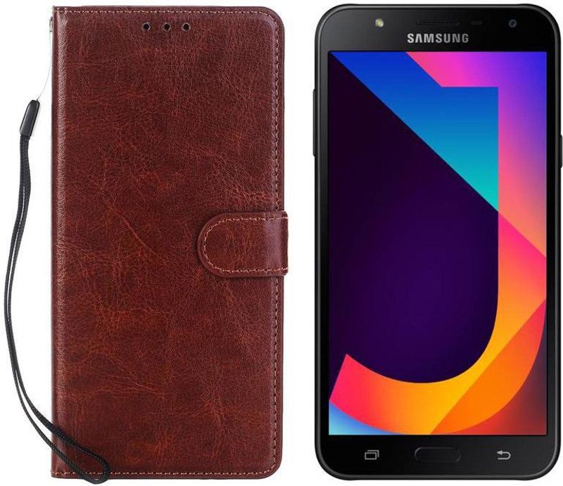 Dgeot Flip Cover for Samsung Galaxy J7 Nxt (Black, 16 GB) (2 GB RAM)  (Brown, Dual Protection, Pack of: 1)
