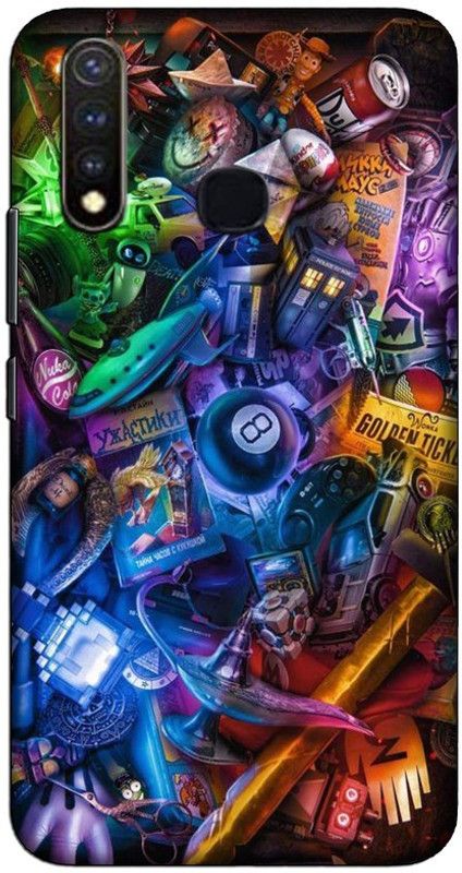 CROKIAN Back Cover for Vivo Y19 Design Back Cover  (Multicolor, Hard Case, Pack of: 1)
