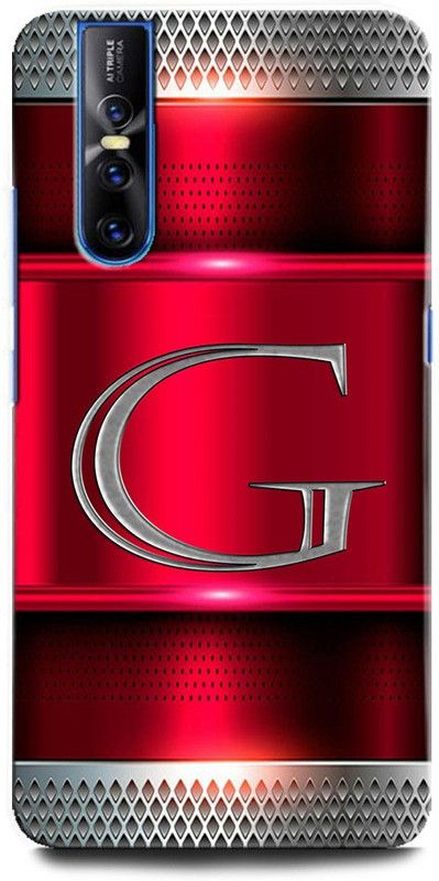 INTELLIZE Back Cover for Vivo V15 Pro 1818 G, G LETTER, G DESIGN, G ALPHABET, F NAME  (Multicolor, Hard Case, Pack of: 1)
