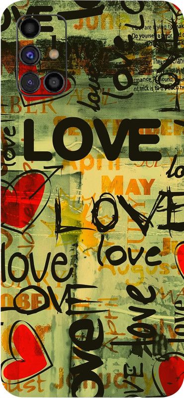 AsSkin Samsung M31s, samsung M31s Mobile Skin  (Ultra Love Text High Gloss Finish).)