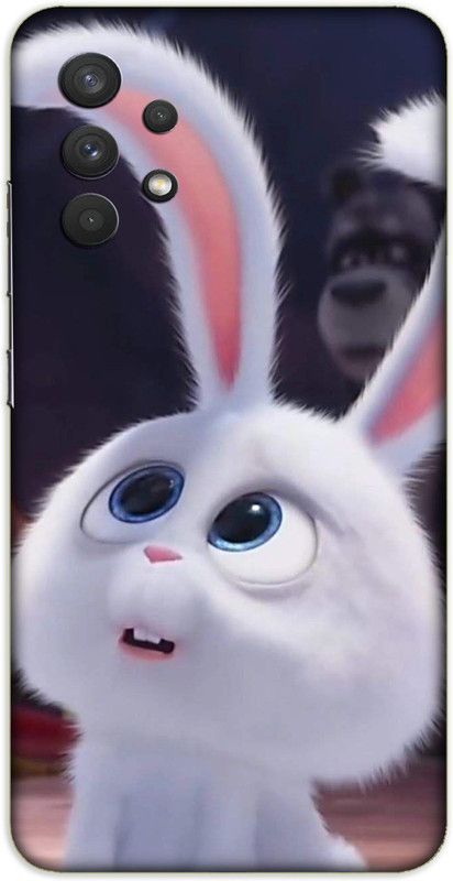 iprinto Back Cover for Samsung Galaxy M32 5G Cute Rabit Back Cover  (White, Hard Case, Pack of: 1)