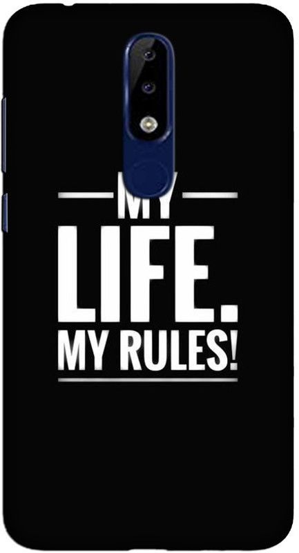 CROKIAN Back Cover for Nokia 6.1 Plus My life my rules Back Cover  (Multicolor, Hard Case, Pack of: 1)