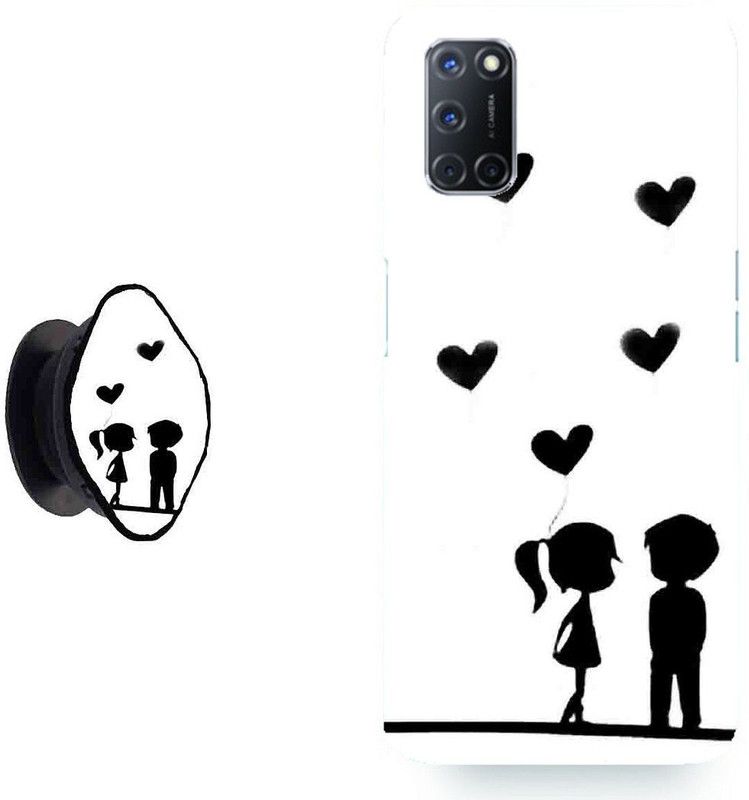 SPBR Back Cover for Oppo A52  (White, Black, Cases with Holder)