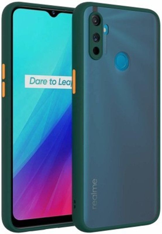 Cermarise Back Cover for Realme Narzo 20A  (Green, Camera Bump Protector, Pack of: 1)
