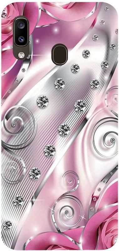 Golden mask Back Cover for Samsung Galaxy A20  (Pink, Silver, Waterproof, Silicon)