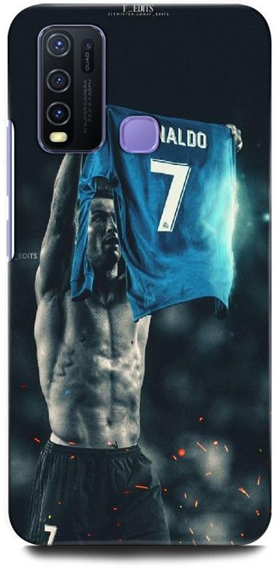 ORBIQE Back Cover for Vivo Y50 1935 CRISTIANO RONALDO, RONALDO 7, CR, 7, FOOTBALL, SPORTS, REAL MADRID  (Multicolor, Hard Case, Pack of: 1)
