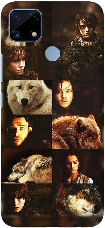 NDCOM Back Cover for Realme C25s Stark children and their Dire Wolves Printed  (Multicolor, Hard Case, Pack of: 1)