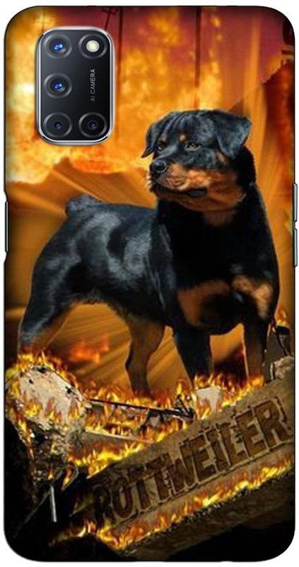 CROKIAN Back Cover for OPPO A52 Rottweiler Back Cover  (Multicolor, Hard Case, Pack of: 1)