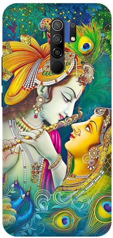 DIKRO Back Cover for POCO M2, MZB9921IN, RADHA, KRISHAN, KRISHNA, KANHAIYA  (Multicolor, Hard Case, Pack of: 1)