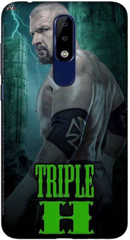 CROKIAN Back Cover for Nokia 6.1 Plus Triple H Back Cover  (Multicolor, Hard Case, Pack of: 1)