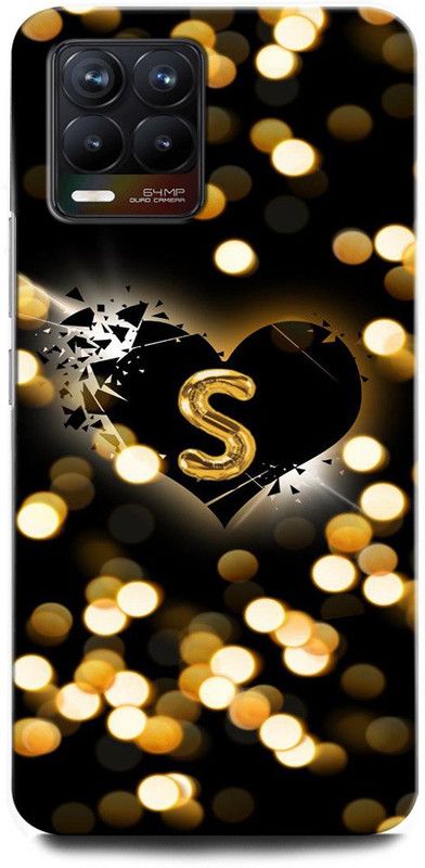 GRAFIQE Back Cover for Realme 8 RMX3085 S, S LETTER, S ALPHABET, S DESIGN  (Multicolor, Shock Proof, Pack of: 1)