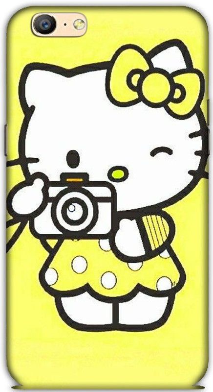 CROKIAN Back Cover for Oppo A57 Hello Kitty Back Cover  (Yellow, Hard Case, Pack of: 1)