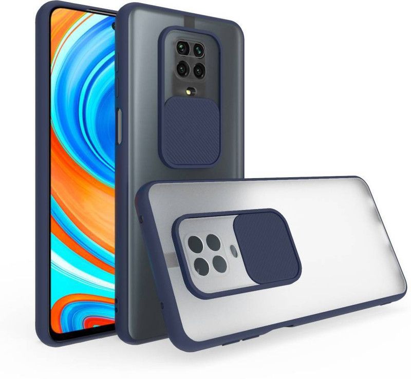 AOnes Back Cover for Poco M2 Pro  (Blue, Cases with Holder, Pack of: 1)
