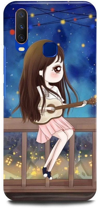 JUGGA Back Cover for Vivo U10, 1916, GIRL, ANIME, BTS, LOVELY GIRL, CARTOON, CUTE GIRL, DOLL  (Blue, Hard Case, Pack of: 1)