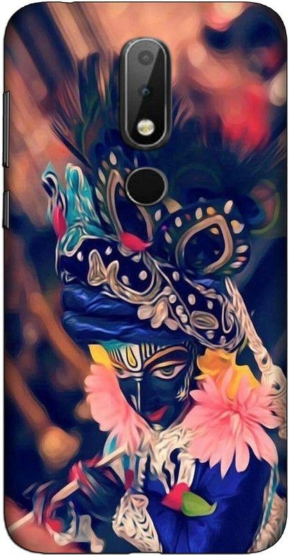 CROKIAN Back Cover for Nokia 6.1 Plus Lord krishna Back Cover  (Orange, Hard Case)