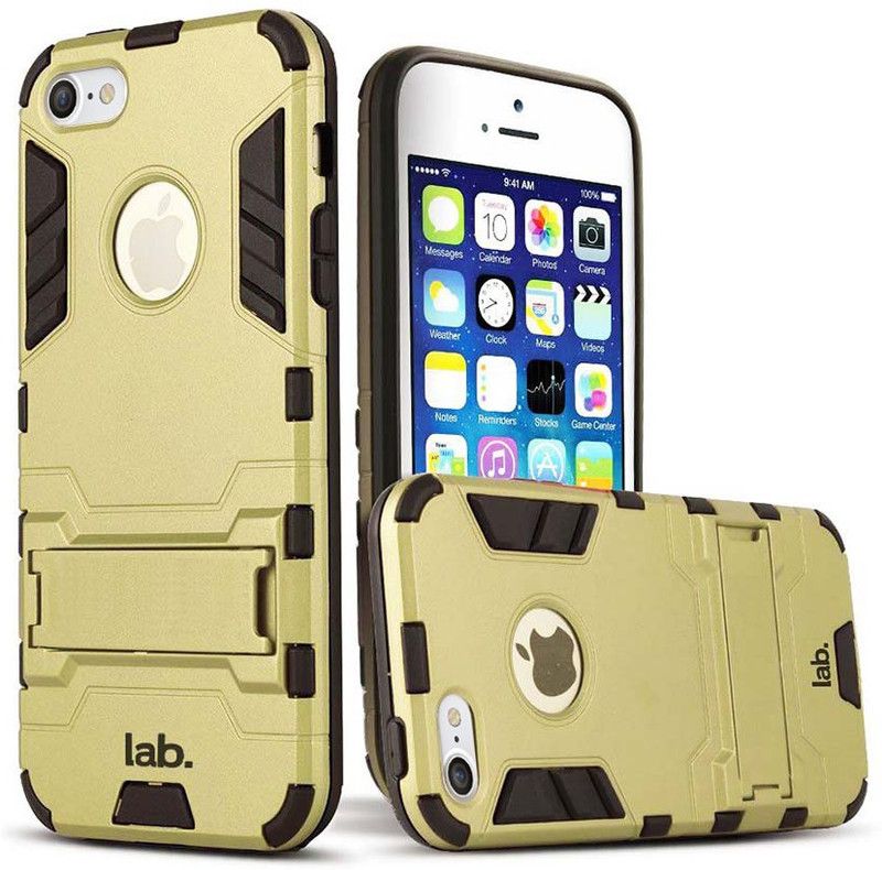 labrador Back Cover for Apple iPhone 8 X1  (Gold, Grip Case, Pack of: 1)