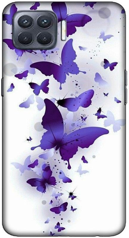 CROKIAN Back Cover for Oppo F17  (Blue, White, Hard Case, Pack of: 1)