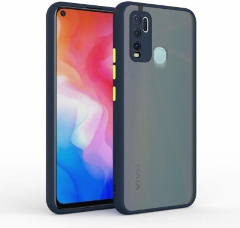 Cermarise Back Cover for Vivo Y50  (Blue, Camera Bump Protector, Pack of: 1)