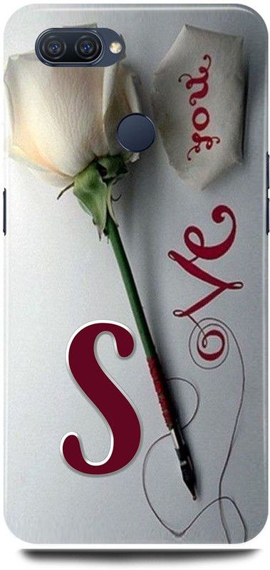 FRONK Back Cover for OPPO F9 Pro, CPH1823, S, NAME, LETTER, ALPHABET, LOVE  (Silver, Hard Case, Pack of: 1)