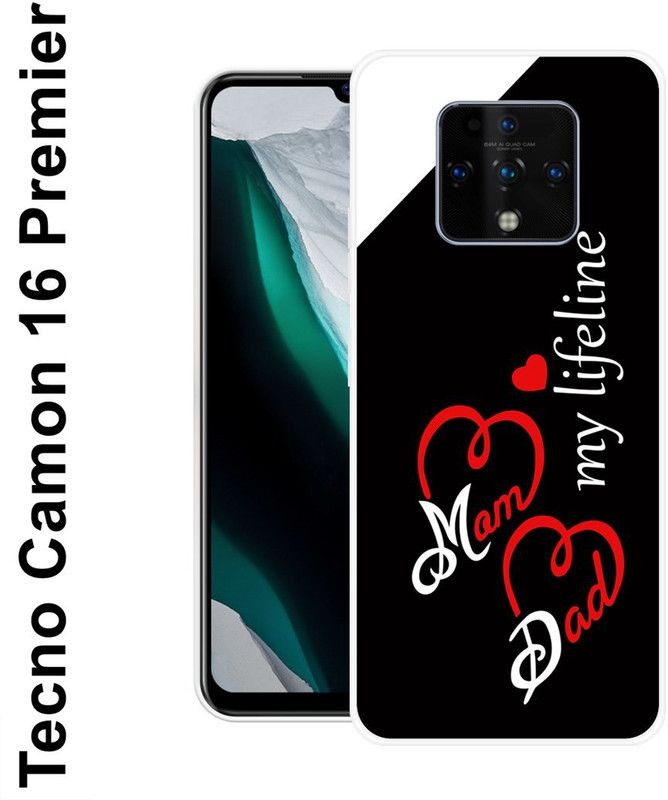 Sswastik Back Cover for Tecno Camon 16 Premier  (Black, Red, Grip Case, Silicon)