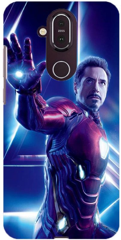 NDCOM Back Cover for Nokia 8.1 Avengers End Game Iron Man Printed  (Multicolor, Hard Case, Pack of: 1)