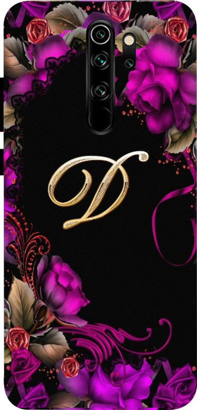 LIKELOOK Back Cover for Mi Redmi Note 8 Pro ( D Name, D letter )  (Multicolor, Shock Proof, Pack of: 1)