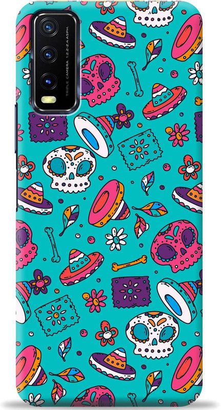 Crafter Back Cover for vivo Y20i  (Blue, Shock Proof, Pack of: 1)