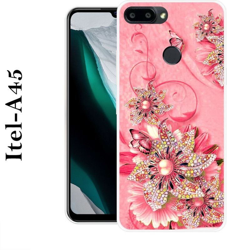 Sswastik Back Cover for Itel A45  (Pink, Silicon)