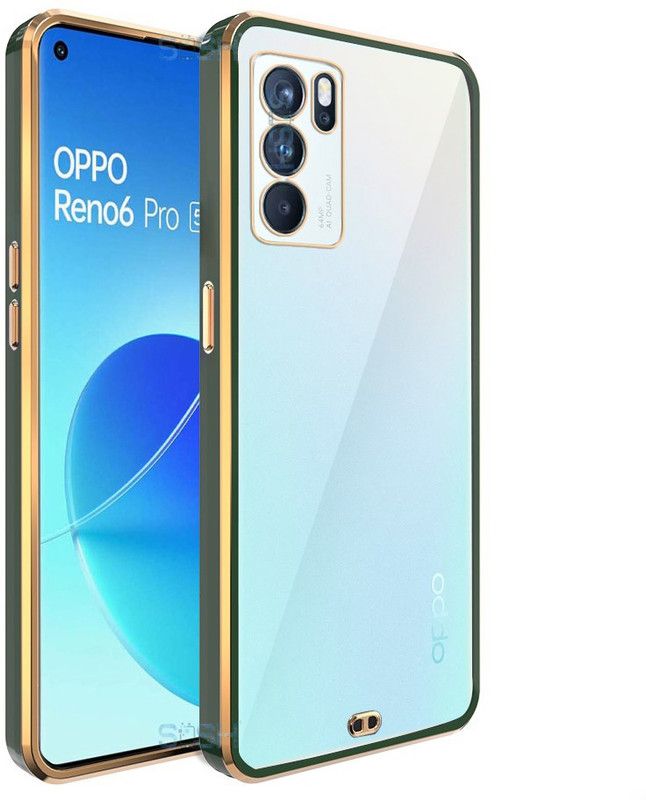 Qcase Back Cover for Oppo Reno 6 Pro 5G  (Green, Camera Bump Protector, Silicon, Pack of: 1)