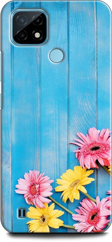 WallCraft Back Cover for Realme C21, RMX3201 PINK ROCE, ROSES, FLOWERS, NATURE, ABSTRACT, TEXTURE  (Multicolor, Dual Protection, Pack of: 1)
