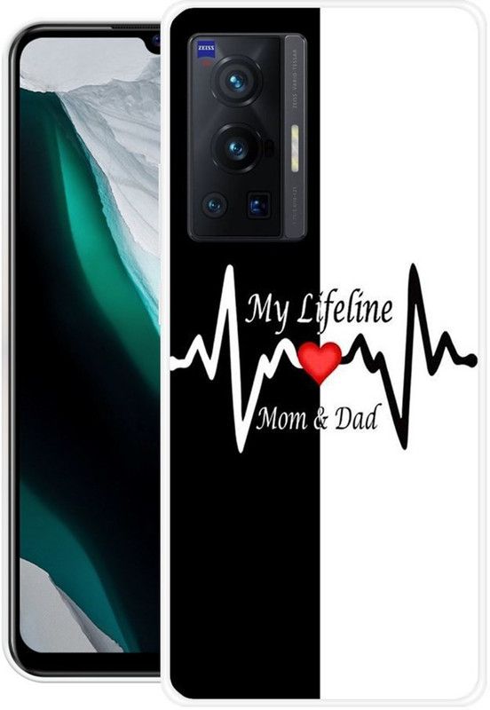 Looy Back Cover for Vivo X70 Pro  (White, Black, Silicon, Pack of: 1)