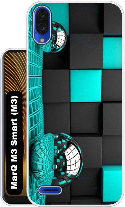 Case Club Back Cover for MarQ M3 Smart  (Black, Blue, Silicon, Pack of: 1)
