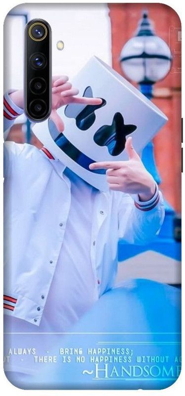 URCHIN Back Cover for Realme 6 proMarshmello, Marshmello dj, Edm, Marshmallow, Marshmello singer  (Multicolor, Shock Proof, Pack of: 1)