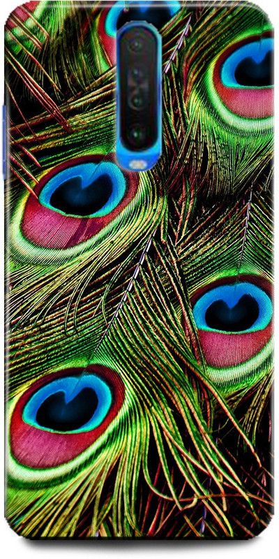 WallCraft Back Cover for POCO X2 MOR PANKH, PEACOCK FEATHER, GREEN, TEXTURE  (Multicolor, Dual Protection, Pack of: 1)