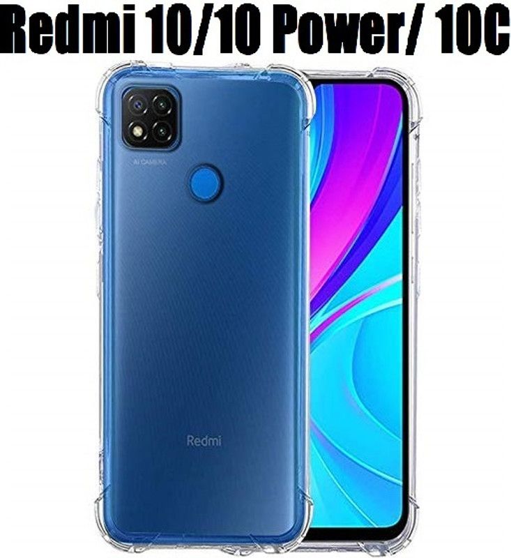 O2MG Back Cover for Redmi 10, Redmi 10C, Redmi 10 Power  (Transparent, Shock Proof, Silicon, Pack of: 1)