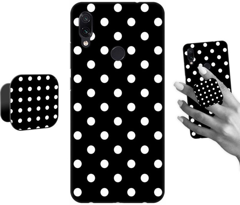 COBIERTAS Back Cover for Redmi Note 7s  (Black, White, Cases with Holder, Pack of: 2)