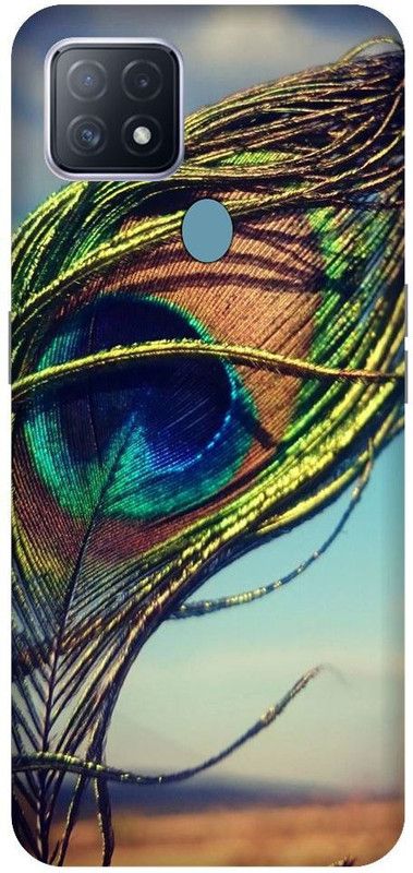 URCHIN Back Cover for Oppo A15S mor pankh, Krishna ji, kanha, peacock feather, feather  (Multicolor, Shock Proof, Pack of: 1)