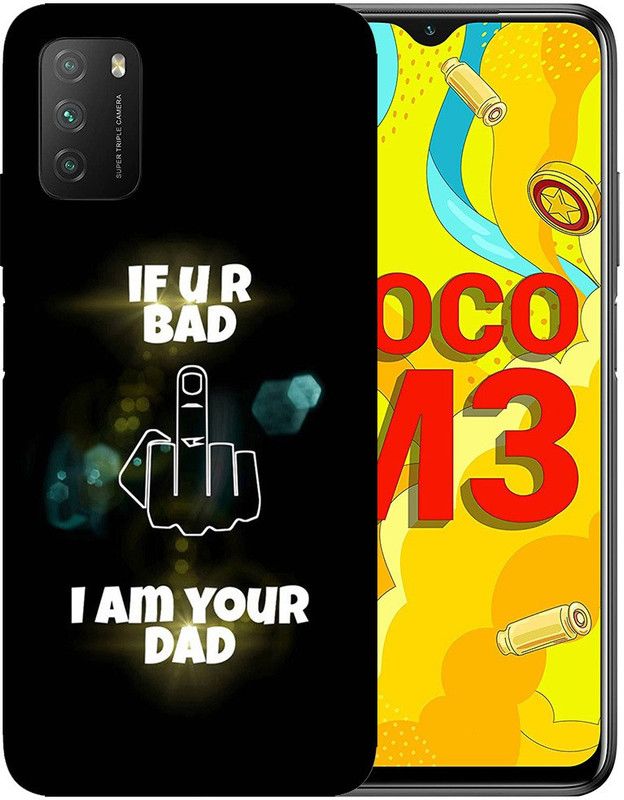 METOO Back Cover for POCO M3, Text,Shayari, Funny Quote Printed back cover, Print, 646  (Multicolor, Dual Protection, Silicon, Pack of: 1)