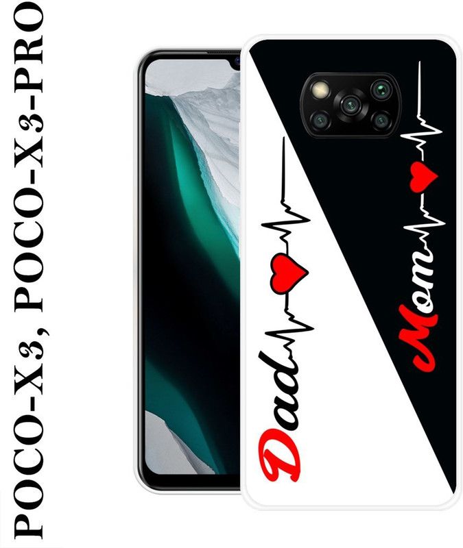 Sswastik Back Cover for Poco X3  (Black, White, Silicon)
