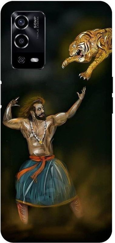 UMPRINT Back Cover for Oppo A55/CPH2325, Sambhaji Maharaj Indian King Printed Back Cover  (Multicolor, Hard Case, Pack of: 1)