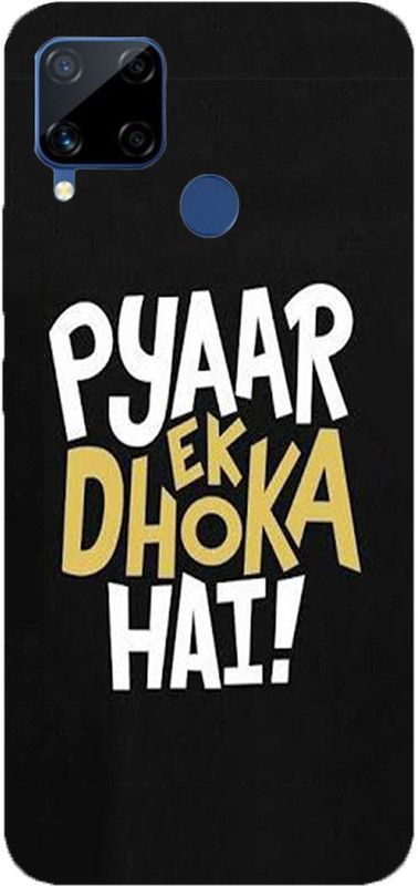 METOO Back Cover for REALME C15, Text,Shayari, Funny Quote Design Print Back Cover Print : 55  (Multicolor, Dual Protection, Silicon, Pack of: 1)