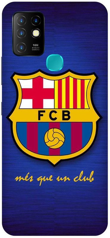 FIKORA Back Cover for Infinix Hot 10, X682B, BARCELONA, SYMBOL, EMBLEM, FOOTBALL, FCB  (Blue, Hard Case, Pack of: 1)